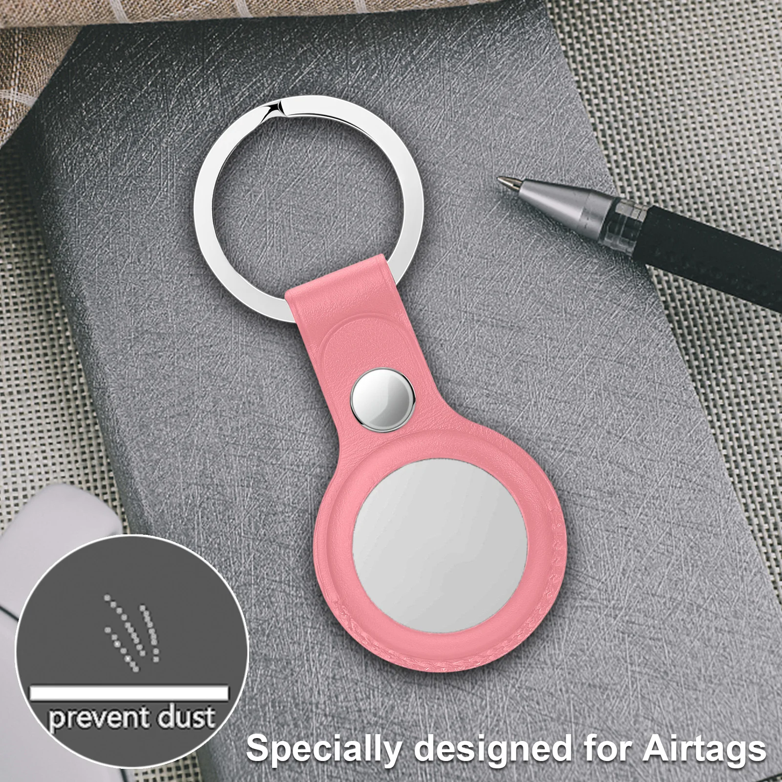 Leather Protector Cover with Keychain For AirTags Shockproof Anti-scratch Anti-fall Sleeve Protective Case Shell For AppleAirtag
Leather Protector Cover with Keychain For AirTags Shockproof Anti-scratch Anti-fall Sleeve Protective Case Shell For AppleAirtag