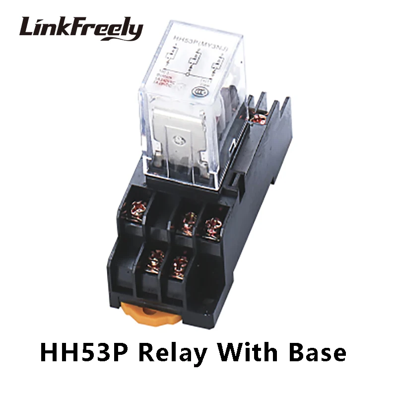 HH53P Микро Мини Электромагнитная катушка реле 5A 12V 24V 110V 220V AC 11Pins 3NO + 3NC питания с