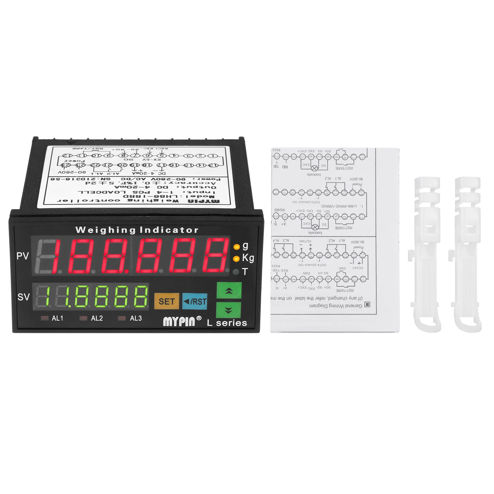 mypin LH86-IRRD 6 Digits LED Display Weight Indicator High Precision Digital Weighing Controller Load-cells Indicator
mypin LH86-IRRD 6 Digits LED Display Weight Indicator High Precision Digital Weighing Controller Load-cells Indicator