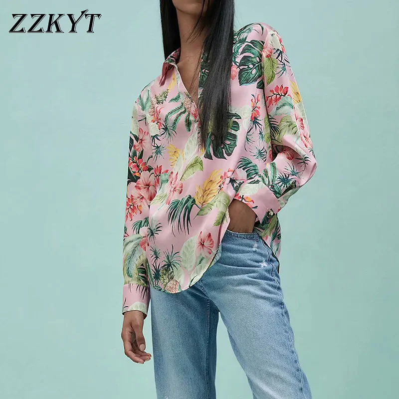 2021 Women Spring Fashion Floral Print Loose Blouses Vintage Lapel Collar Long Sleeve Office Lady Female Shirts Casual Tops
2021 Women Spring Fashion Floral Print Loose Blouses Vintage Lapel Collar Long Sleeve Office Lady Female Shirts Casual Tops