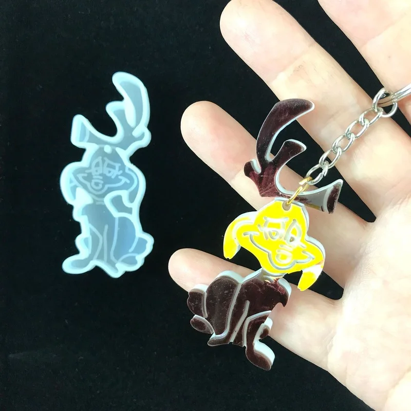 New Dog Keychain Epoxy Mold Diy Puppy Keychain Pendant Backpack Decoration Silicone Mold
New Dog Keychain Epoxy Mold Diy Puppy Keychain Pendant Backpack Decoration Silicone Mold