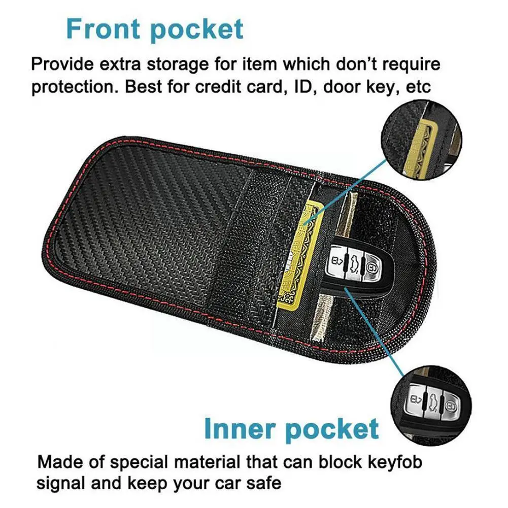1pc Signal Shielding Car Key Bag Scanning-proof Magnetic-proof Anti-theft Signal Rfid Pack Card Bag Phone Key Protector Blo C7D5
1pc Signal Shielding Car Key Bag Scanning-proof Magnetic-proof Anti-theft Signal Rfid Pack Card Bag Phone Key Protector Blo C7D5