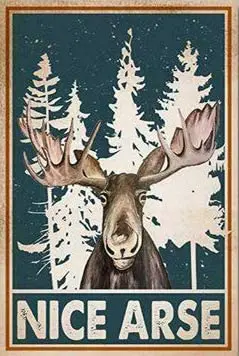 Metal Sign Moose Funny Toilet Nice Arse Smirking Tin Signs New Year Easter Wall Decoration Bar Pub Family Cafe Signs Men Cave Be
Metal Sign Moose Funny Toilet Nice Arse Smirking Tin Signs New Year Easter Wall Decoration Bar Pub Family Cafe Signs Men Cave Be