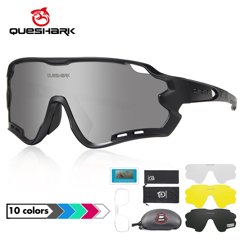 QUESHARK Professional UV400 Polarized Cycling Sunglasses 4 Lens/Set Day Night Vision Bike Bicycle Glasses Sports Eyewear QE44
QUESHARK Professional UV400 Polarized Cycling Sunglasses 4 Lens/Set Day Night Vision Bike Bicycle Glasses Sports Eyewear QE44