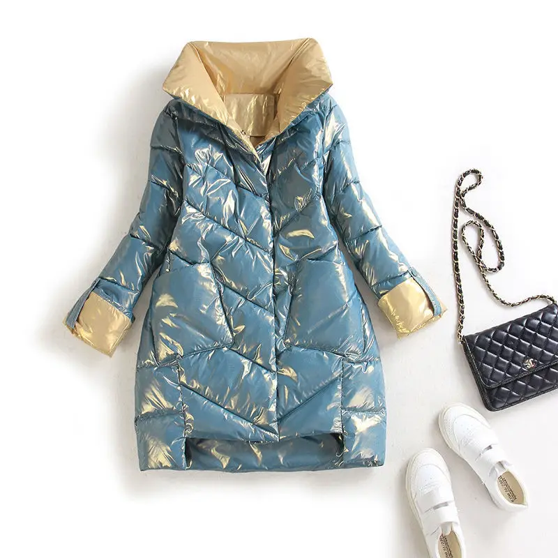 2022 New Bright Face Winter Down Padded Jacket Women's Parka Mid-Length Slim Coat Female Thick Warm Outerwear
2022 New Bright Face Winter Down Padded Jacket Women's Parka Mid-Length Slim Coat Female Thick Warm Outerwear