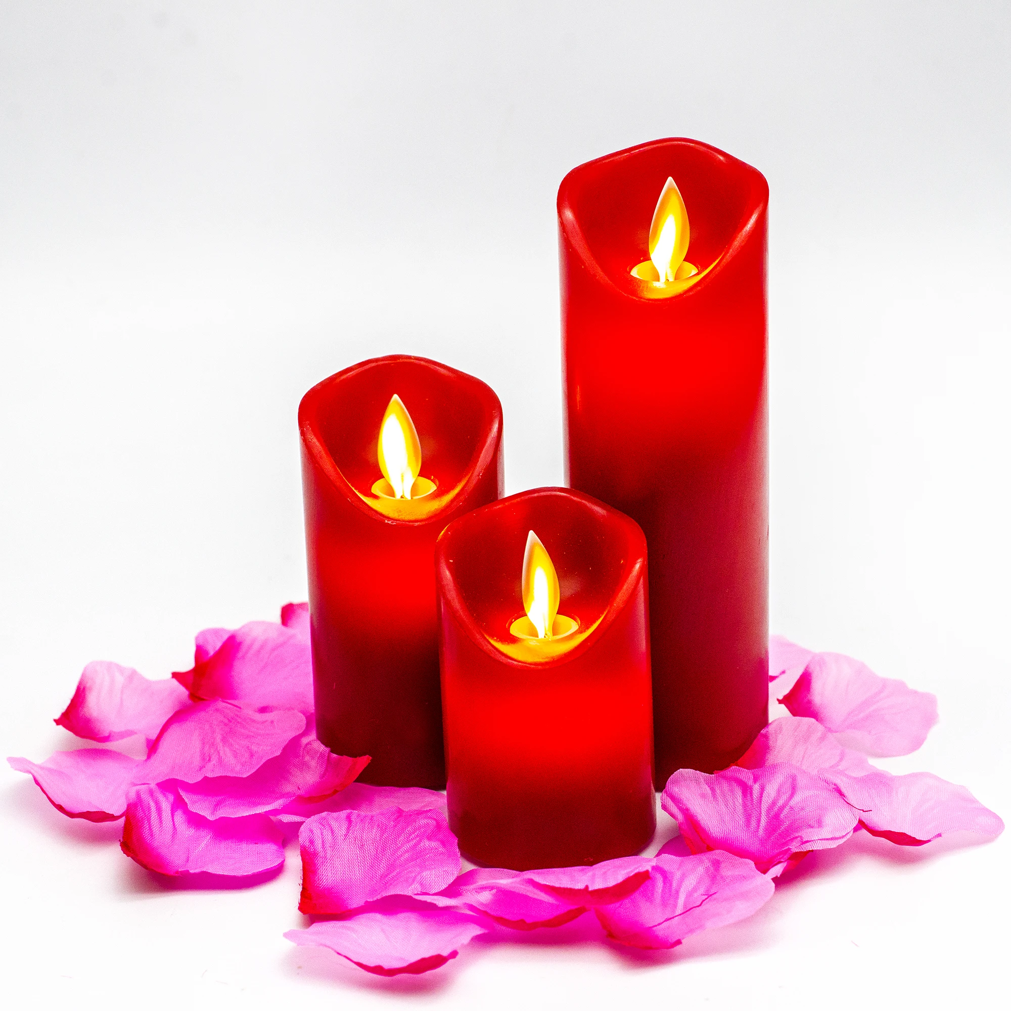 3 PCS Red Wax Led Candles Set On Batteries With Flickering Flame Flameless Decorative Fake Christmas Electric Candle Home Decor 
3 PCS Red Wax Led Candles Set On Batteries With Flickering Flame Flameless Decorative Fake Christmas Electric Candle Home Decor
