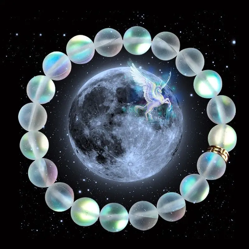 Mermaid Glass Crystal Moonstone Bracelets Women Multicolor Matte Shining Stone Beaded Charm Bracelet Handmade Wristband Jewelry
Mermaid Glass Crystal Moonstone Bracelets Women Multicolor Matte Shining Stone Beaded Charm Bracelet Handmade Wristband Jewelry