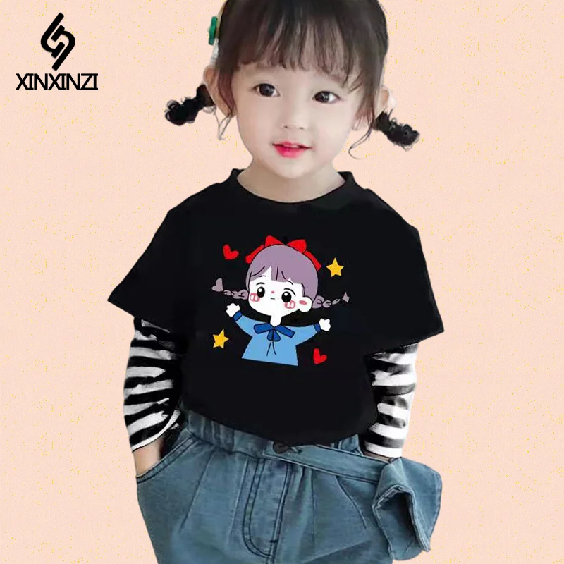 Costumes for Kids 2-7 Years Girls Shirts Patchwork Tops Cotton Printed Fake Two Pieces Shirts Baby Girls Boys Tops
Costumes for Kids 2-7 Years Girls Shirts Patchwork Tops Cotton Printed Fake Two Pieces Shirts Baby Girls Boys Tops