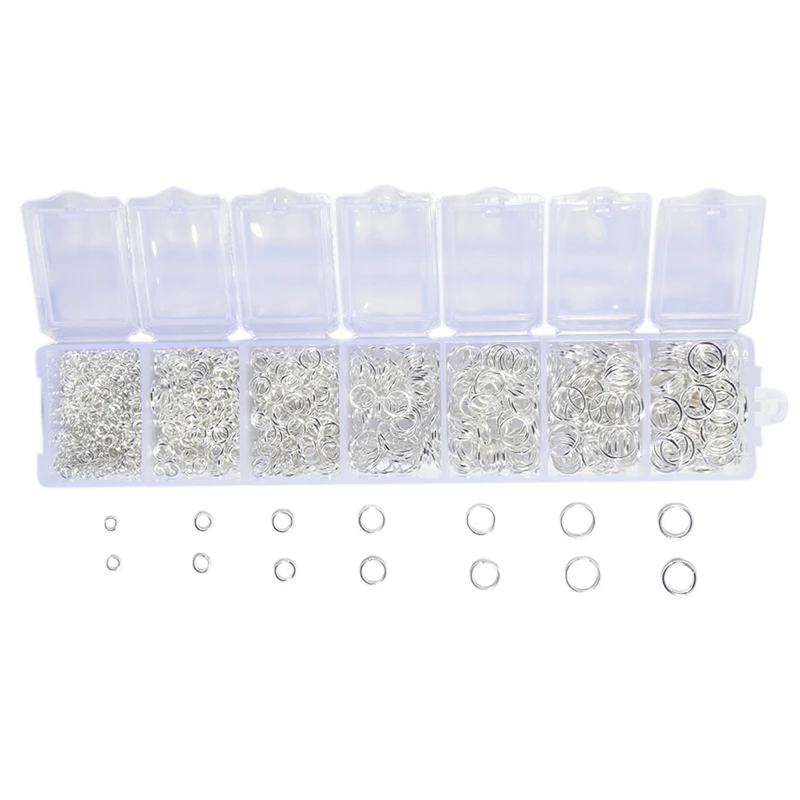 1500Pcs/Box Mixed Silver Open Split Jump Rings Connector DIY Jewelry Findings
1500Pcs/Box Mixed Silver Open Split Jump Rings Connector DIY Jewelry Findings