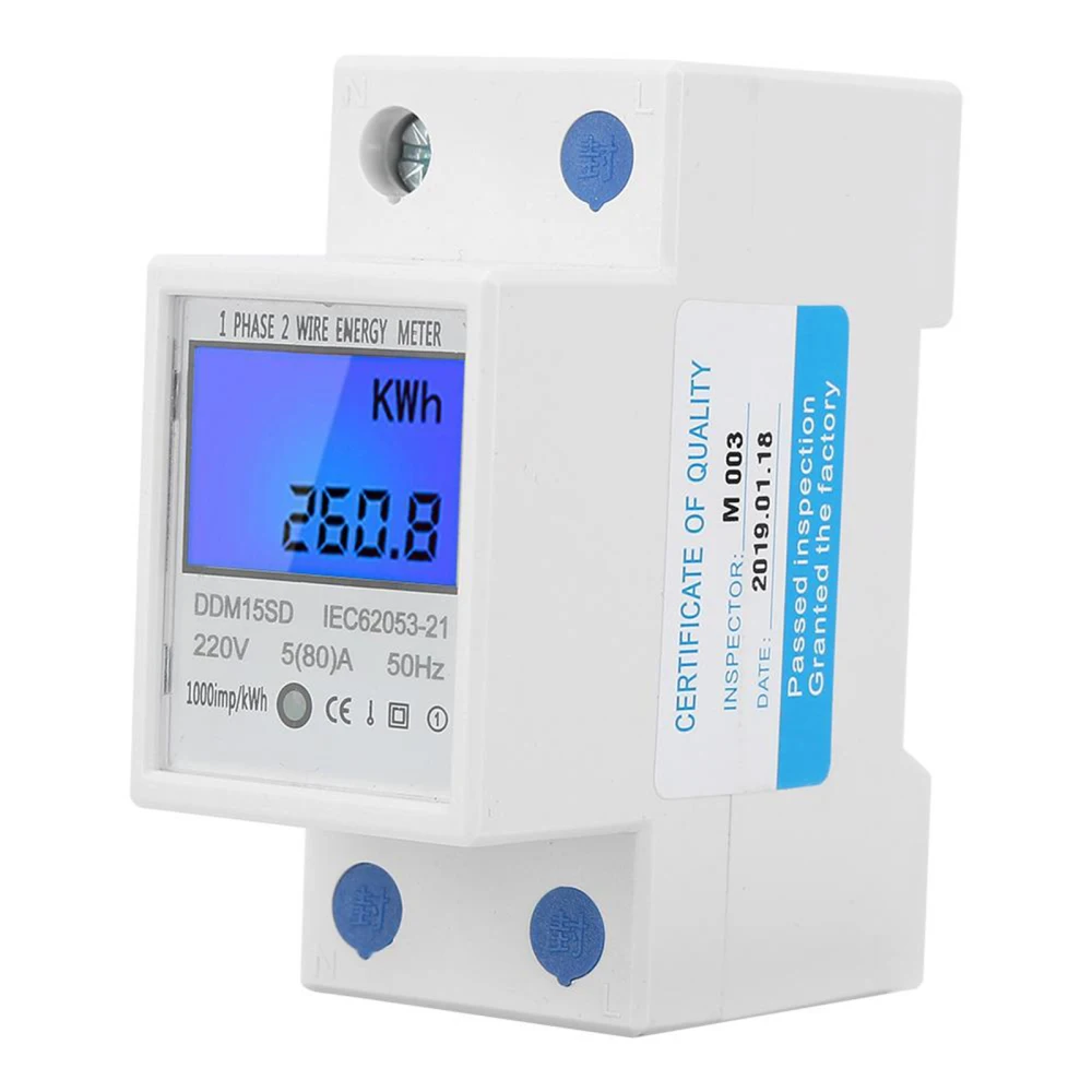 Однофазный цифровой измеритель электроэнергии DDM15SD, 5-80 А, ЖК-дисплей 2P с подсветкой. Многофункциональная DIN-рейка
Однофазный цифровой измеритель электроэнергии DDM15SD, 5-80 А, ЖК-дисплей 2P с подсветкой. Многофункциональная DIN-рейка