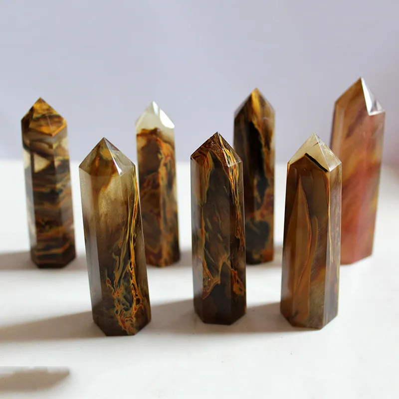 50-70mm Natural Yellow Red Smelting Lemurian Citrine Quartz Crystal Point Wand Obelisk Reiki Healing Stone Mineral Rock Decor
50-70mm Natural Yellow Red Smelting Lemurian Citrine Quartz Crystal Point Wand Obelisk Reiki Healing Stone Mineral Rock Decor