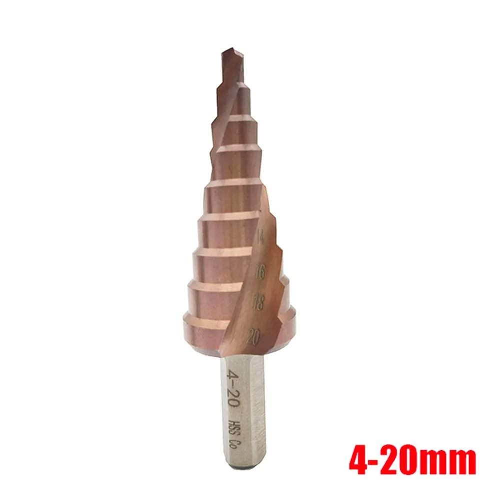 M35 4-20mm Step Drill HSS Co Cobalt Spiral Step Cone Drills Hole Cutter Triangle Shank Groove Power Tool Drill Accessories
M35 4-20mm Step Drill HSS Co Cobalt Spiral Step Cone Drills Hole Cutter Triangle Shank Groove Power Tool Drill Accessories