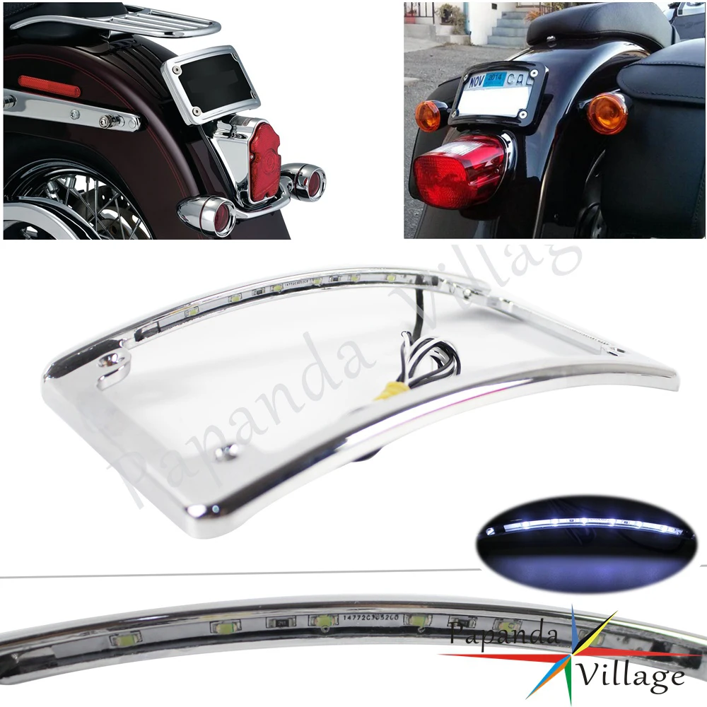 12° Curved Design License Plate Bracket LED License Plate Light Holder For Harley Touring FLTR FLHR FLHX Road King Road Glide
12° Curved Design License Plate Bracket LED License Plate Light Holder For Harley Touring FLTR FLHR FLHX Road King Road Glide