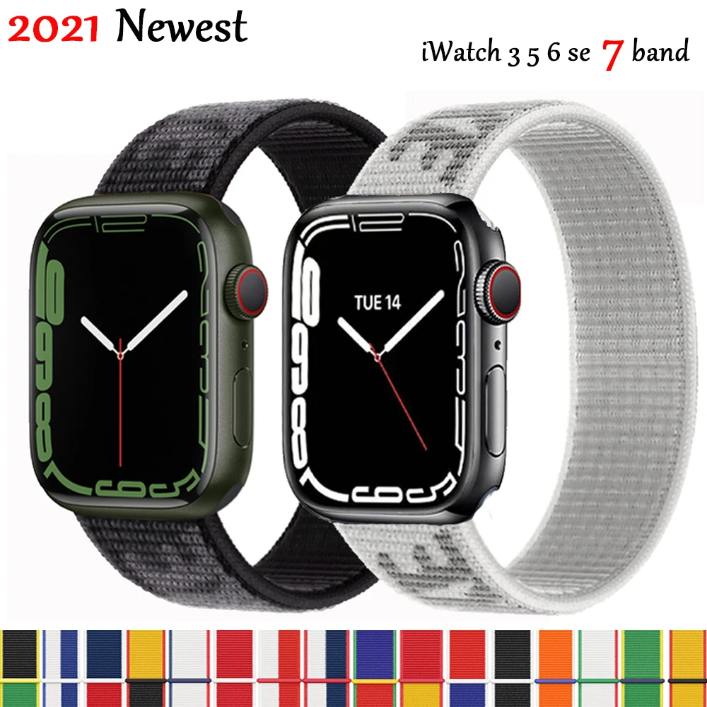 Nylon Loop Strap for apple watch 7 band 45mm 41mm 44mm 40mm 38mm 42mm smartwatch bracelet correa Watchband iWatch serie 3 5 6 se
Nylon Loop Strap for apple watch 7 band 45mm 41mm 44mm 40mm 38mm 42mm smartwatch bracelet correa Watchband iWatch serie 3 5 6 se
