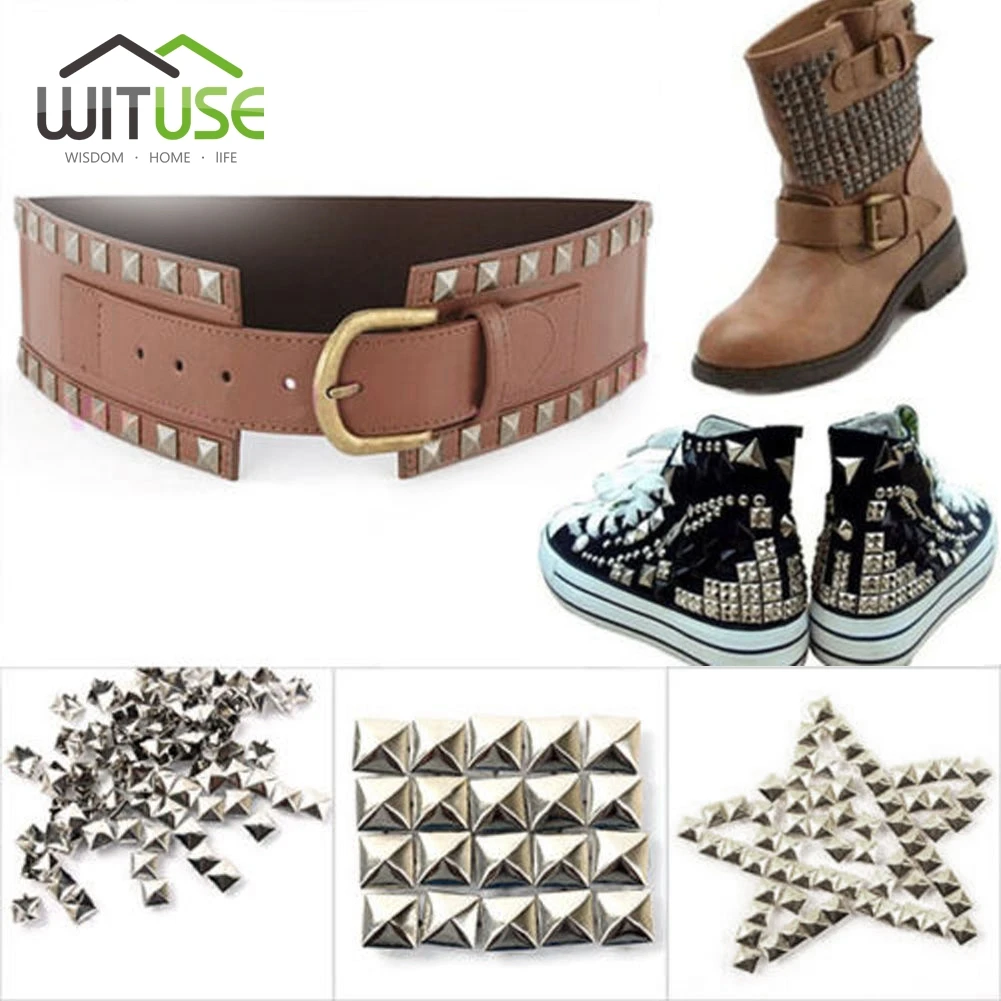 WITUSE Flash Deal! 500 1000PCS 10mm Square Pyramid Studs Spots Silver Punk Rock Leather Bag Belt Spikes
WITUSE Flash Deal! 500 1000PCS 10mm Square Pyramid Studs Spots Silver Punk Rock Leather Bag Belt Spikes