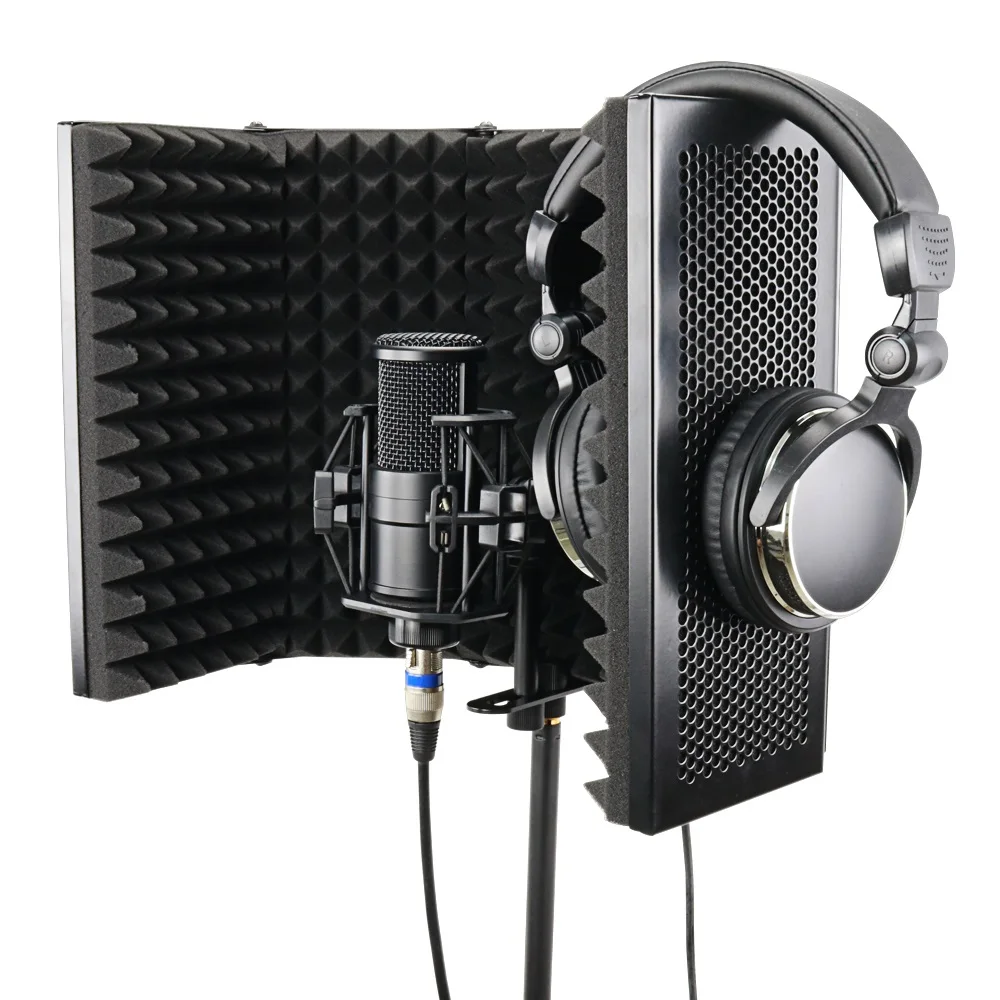 5 Panel Foldable Studio Microphone Isolation Shield Recording Sound Absorber Foam Panel
5 Panel Foldable Studio Microphone Isolation Shield Recording Sound Absorber Foam Panel