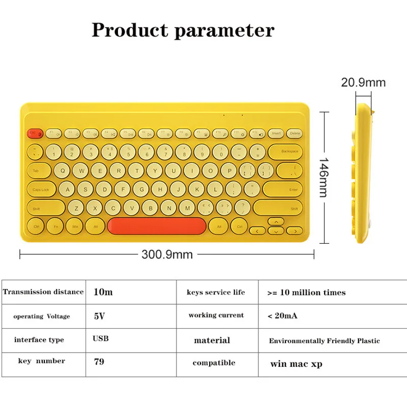 External 79 Keys Notebook Wireless Keyboard Silent Mute USB Keyboard for Desktop Laptop Gaming Mac Computer Multimedia Function
External 79 Keys Notebook Wireless Keyboard Silent Mute USB Keyboard for Desktop Laptop Gaming Mac Computer Multimedia Function