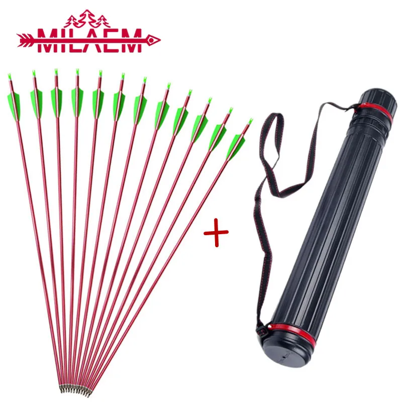12 Pcs Aluminum Arrows With Spine 500 Red Shaft OD 7.6 mm ID 6.2 mm Archery Accessories With 1 piece Arrow Quiver Shooting Set 
12 Pcs Aluminum Arrows With Spine 500 Red Shaft OD 7.6 mm ID 6.2 mm Archery Accessories With 1 piece Arrow Quiver Shooting Set