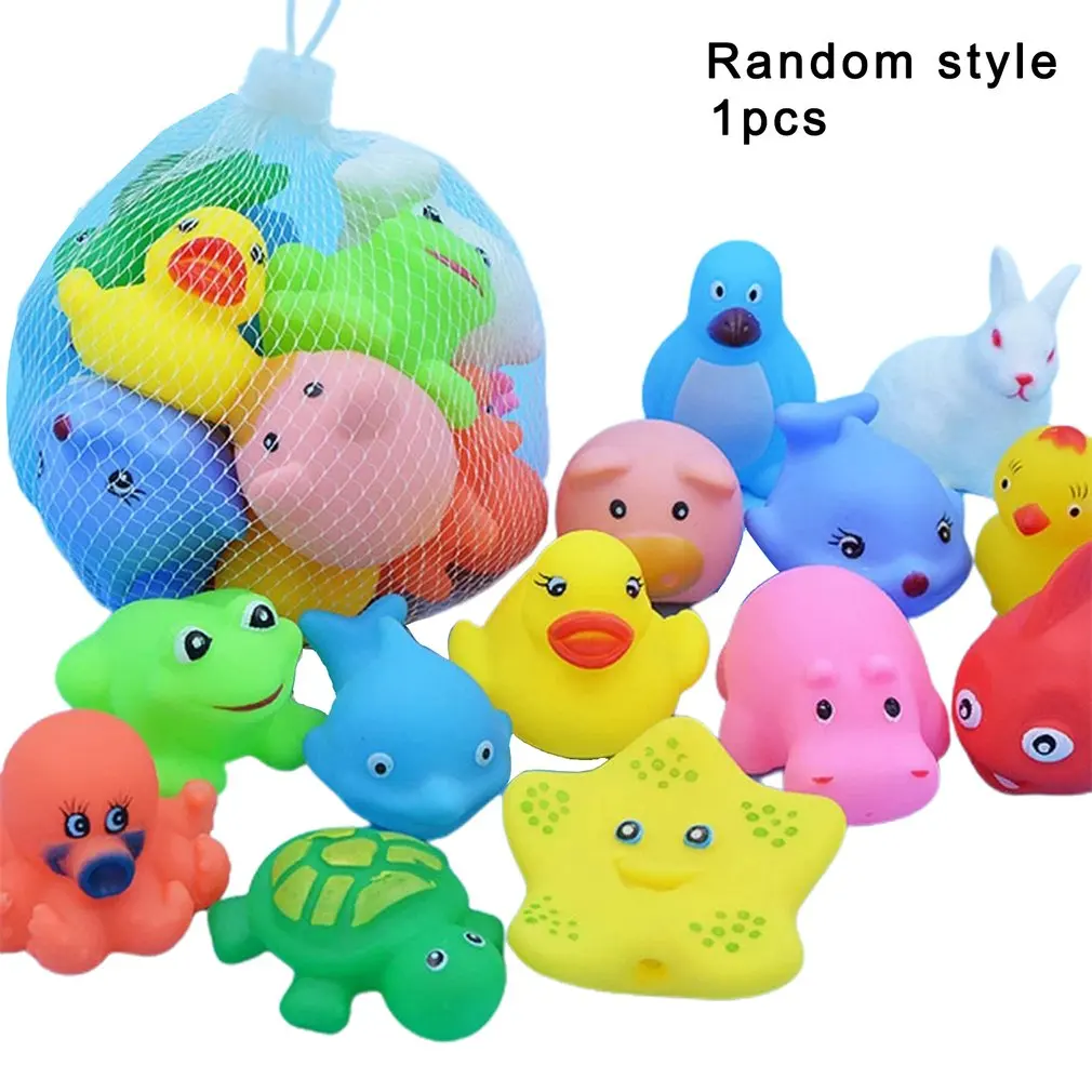 10pcs Bath Toy Kids Cute Animal Bath Toy Swimming Soft Rubber Water Toys Squeeze Sound Kids Washing Game Gift Random Style
10pcs Bath Toy Kids Cute Animal Bath Toy Swimming Soft Rubber Water Toys Squeeze Sound Kids Washing Game Gift Random Style
