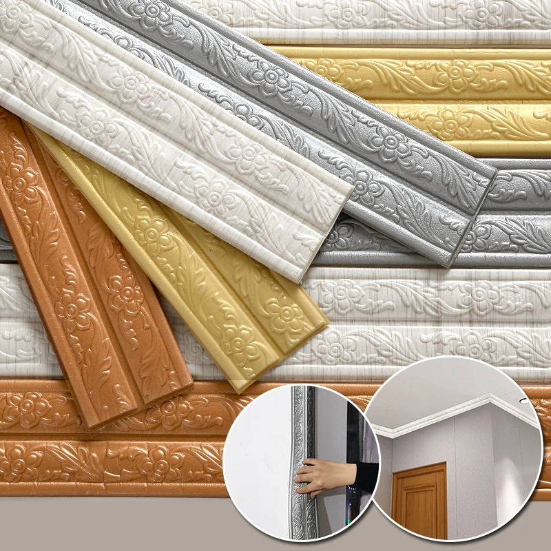 3D Foam Wall Edge Strip Stickers 2.3m Self-Adhesive Waterproof Baseboard Corner Waist Line Sticker Wallpaper Border Home Decor 
3D Foam Wall Edge Strip Stickers 2.3m Self-Adhesive Waterproof Baseboard Corner Waist Line Sticker Wallpaper Border Home Decor