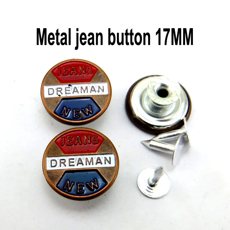 30PCS 17MM Red Bronze Tone Metal Letter Jeans Button Decoration Garment Jean Word Buttons Sewing Clothes Accessory JMB-356
30PCS 17MM Red Bronze Tone Metal Letter Jeans Button Decoration Garment Jean Word Buttons Sewing Clothes Accessory JMB-356