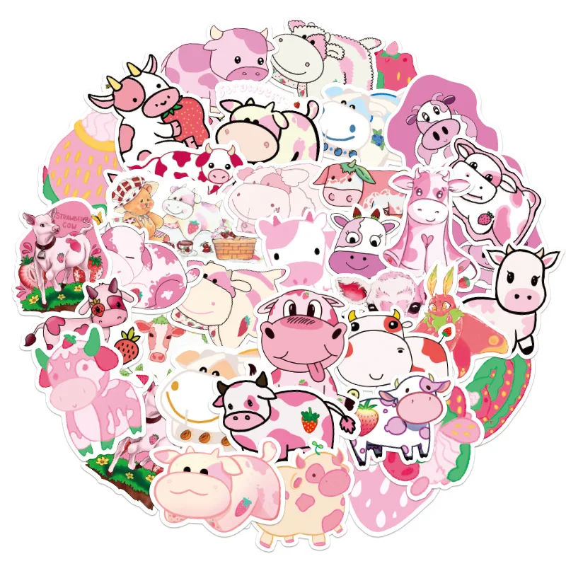 50pcs Cute Strawberry Milk Cow Stickers Luggage Suitcase Guitar Car Sticker Waterproof Decorative Stickers
50pcs Cute Strawberry Milk Cow Stickers Luggage Suitcase Guitar Car Sticker Waterproof Decorative Stickers