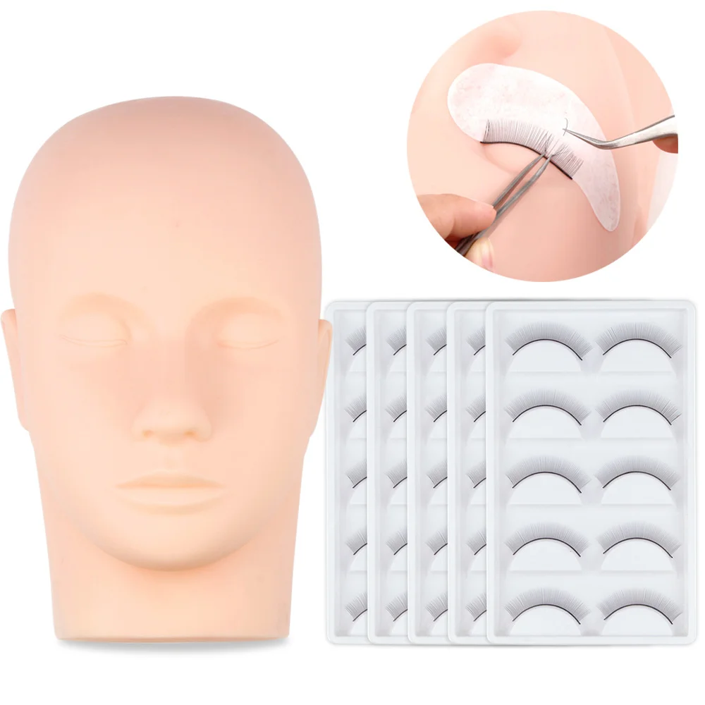 Artificial silicone false eyelash training dummy, beginner's head model, training kit for Eyelash Extension
Artificial silicone false eyelash training dummy, beginner's head model, training kit for Eyelash Extension