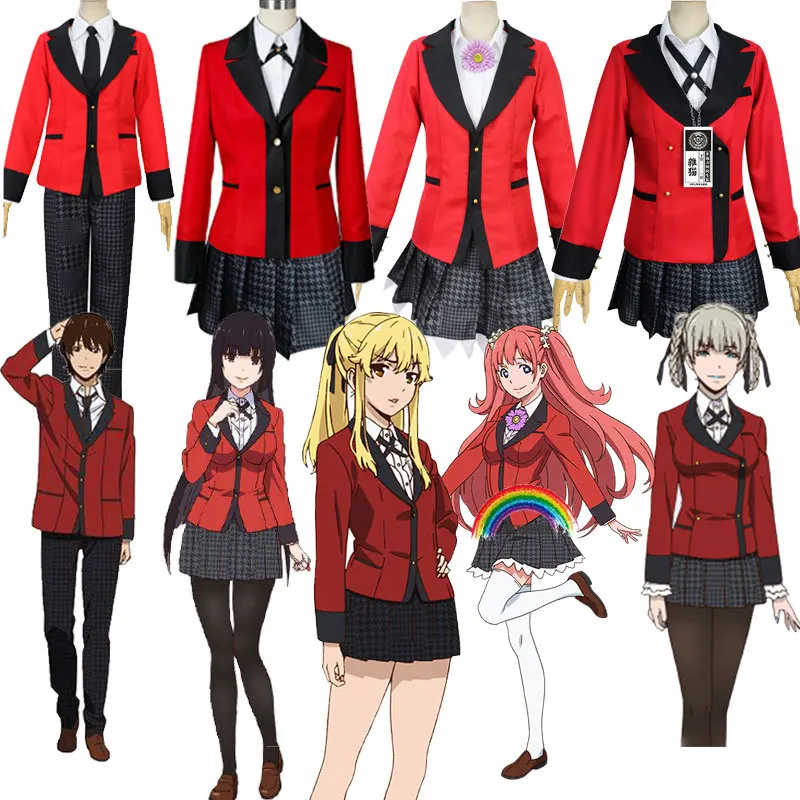 Костюм Аниме Kakegurui для косплея, костюм джабами юмеко, японская школьная форма, одежда для девочек, женские костюмы, парики
Костюм Аниме Kakegurui для косплея, костюм джабами юмеко, японская школьная форма, одежда для девочек, женские костюмы, парики