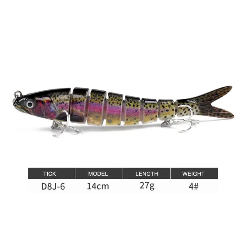 Soft Luya Knotty Fish 8 Segments 13.7cm-27g-4# Bionic Hard Bait Fishing Lures Fake
Soft Luya Knotty Fish 8 Segments 13.7cm-27g-4# Bionic Hard Bait Fishing Lures Fake