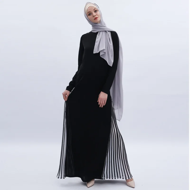 Elegant Muslim Abaya Dresses Women Chic Moroccan Kaftan Stripe Maxi Hijab Dress Long Sleeve Kimono Dubai Arab Islamic Clothing
Elegant Muslim Abaya Dresses Women Chic Moroccan Kaftan Stripe Maxi Hijab Dress Long Sleeve Kimono Dubai Arab Islamic Clothing
