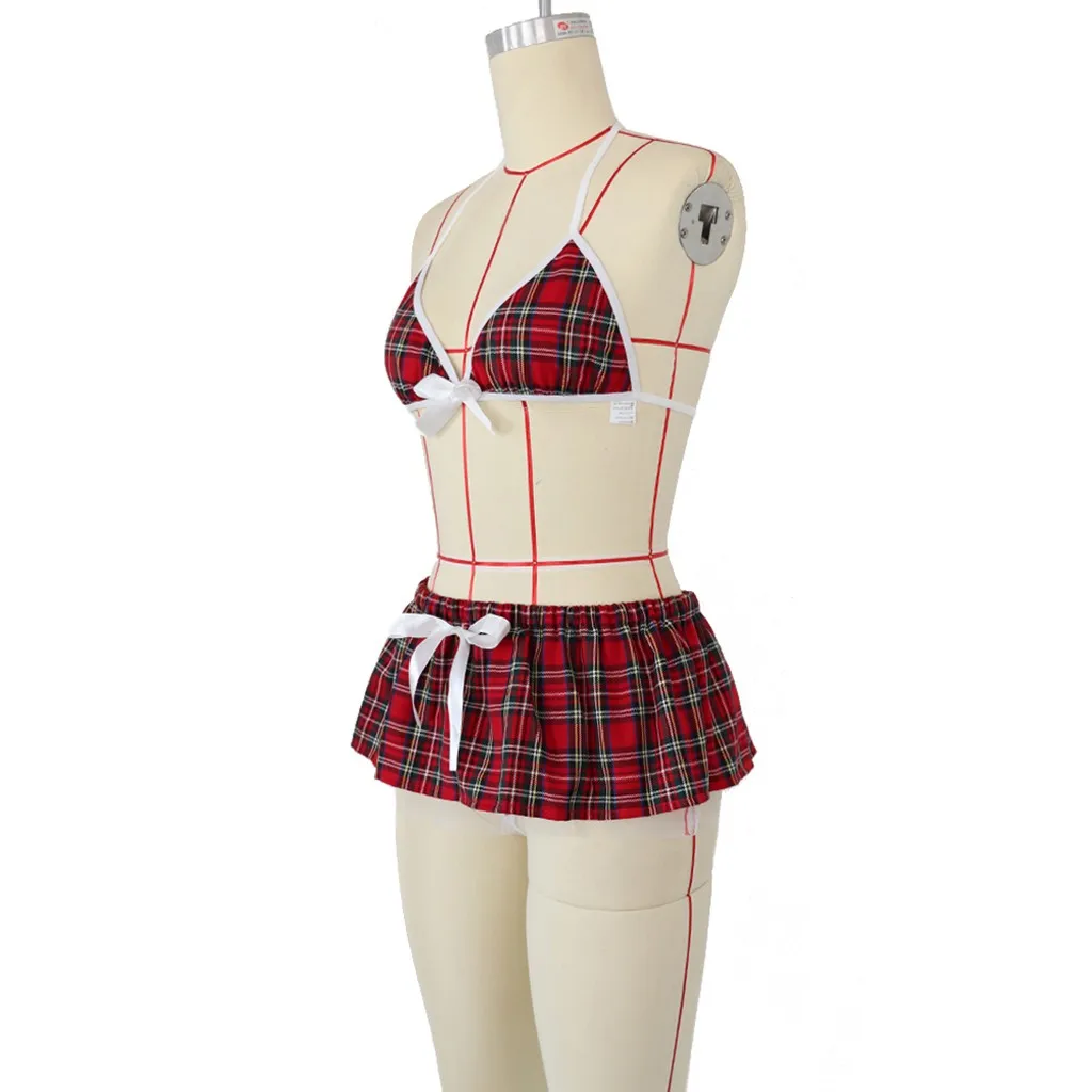 3PC Women Sexy Bow Porno Underwear Pajamas Lingerie Cosplay Uniform Mini Skirt + Thong Set Erotic Underwear Babydoll Costume
3PC Women Sexy Bow Porno Underwear Pajamas Lingerie Cosplay Uniform Mini Skirt + Thong Set Erotic Underwear Babydoll Costume