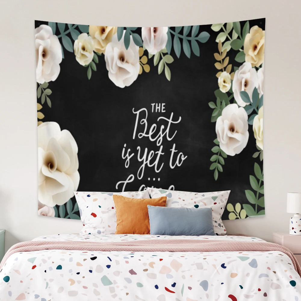 Cassisy Fashion Tapestry Tropical White Flower And Plant Letters Printing Wall Hangings Home Living Room Bedside Decor Polyester
Cassisy Fashion Tapestry Tropical White Flower And Plant Letters Printing Wall Hangings Home Living Room Bedside Decor Polyester