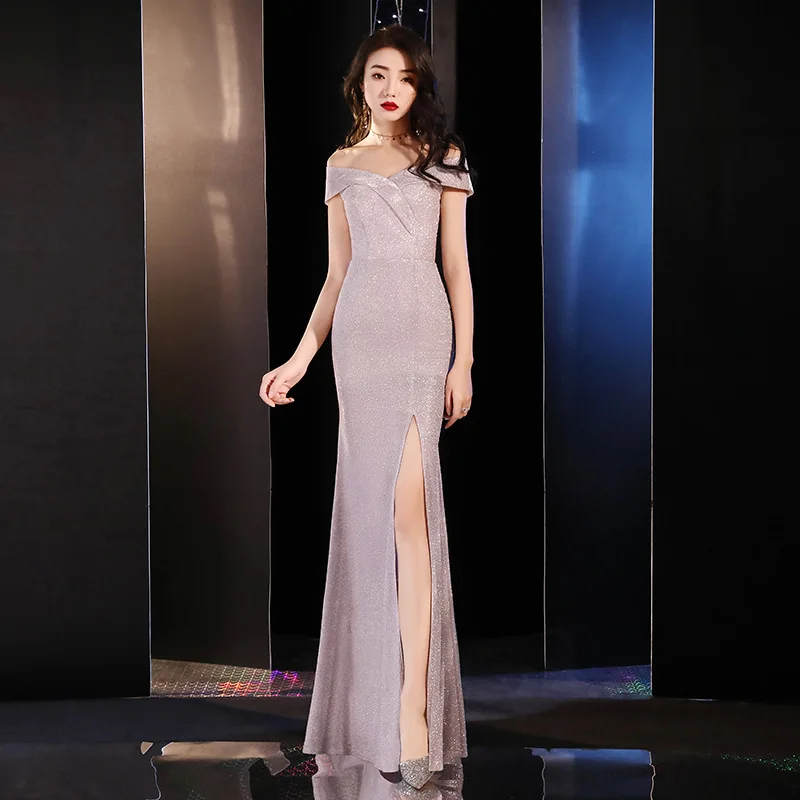 Mermaid Slash Neck Qipao Sparkly Sequins Cheongsams Side Split Off Shoulder Dresses Women Celebrity Banquet Vestidos De Festa
Mermaid Slash Neck Qipao Sparkly Sequins Cheongsams Side Split Off Shoulder Dresses Women Celebrity Banquet Vestidos De Festa