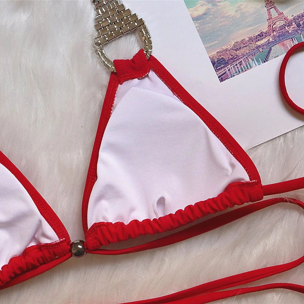 Crystal diamond swimsuit 2021 new red leopard print sexy backless bikini swimsuit Solid Beachwear Brazilian
Crystal diamond swimsuit 2021 new red leopard print sexy backless bikini swimsuit Solid Beachwear Brazilian