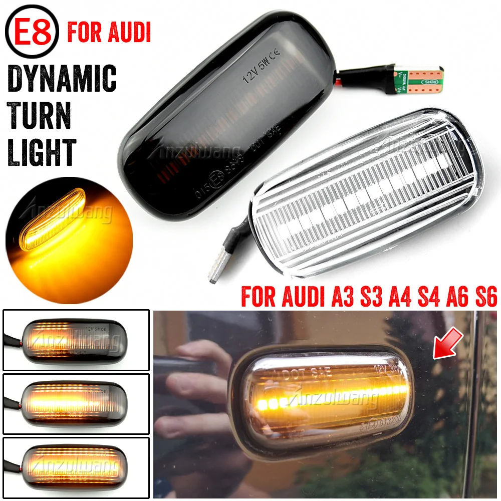 Dynamic Turn Signal Light LED Side Marker Fender Sequential Indicator Lamp For Audi A3 S3 8P A4 S4 RS4 B6 B7 A6 S6 RS6 C6 05-08
Dynamic Turn Signal Light LED Side Marker Fender Sequential Indicator Lamp For Audi A3 S3 8P A4 S4 RS4 B6 B7 A6 S6 RS6 C6 05-08