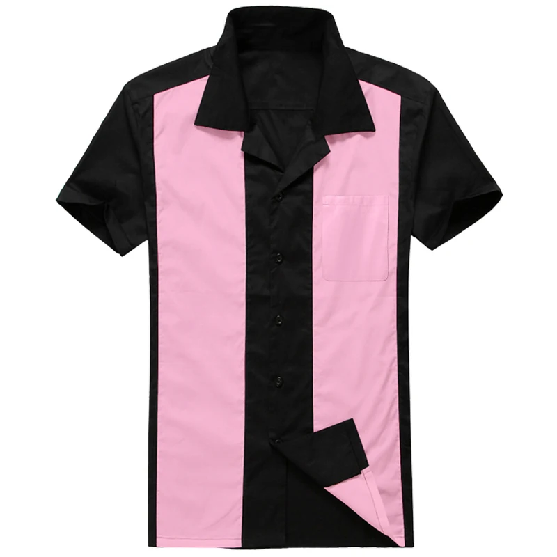 Rock N Roll Shirts Men Vintage 1950s Rockabilly Shirt Short Sleeve Punk Rave Shirt Mens Hip Hop Contrast Color Patchwork Casual
Rock N Roll Shirts Men Vintage 1950s Rockabilly Shirt Short Sleeve Punk Rave Shirt Mens Hip Hop Contrast Color Patchwork Casual