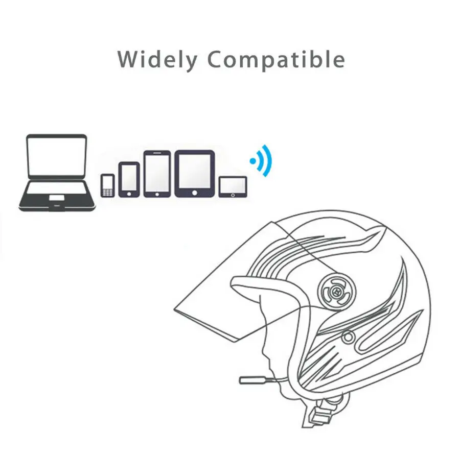 1200 Days Wireless 50M Motorcycle BT 4.2 Helmet Headset MIC Handsfree Intercom Waterproof 700 Hours Or More
1200 Days Wireless 50M Motorcycle BT 4.2 Helmet Headset MIC Handsfree Intercom Waterproof 700 Hours Or More