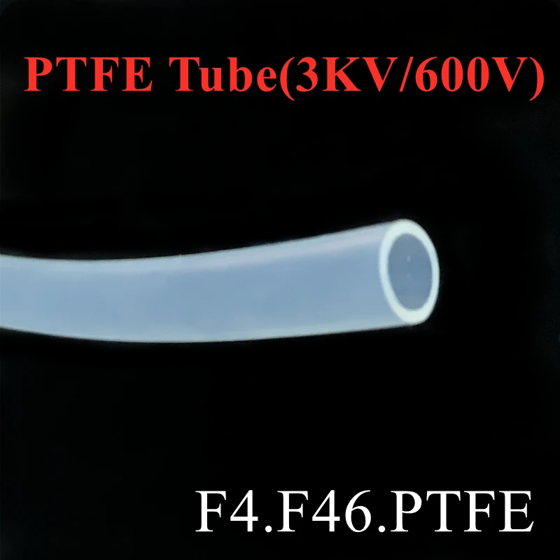

1 м ПТФЭ трубка F4 F46 многоразмерная Изолированная капиллярная тепловая защита пропускающая жесткая трубка устойчивая к коррозии и температуре 600 в
