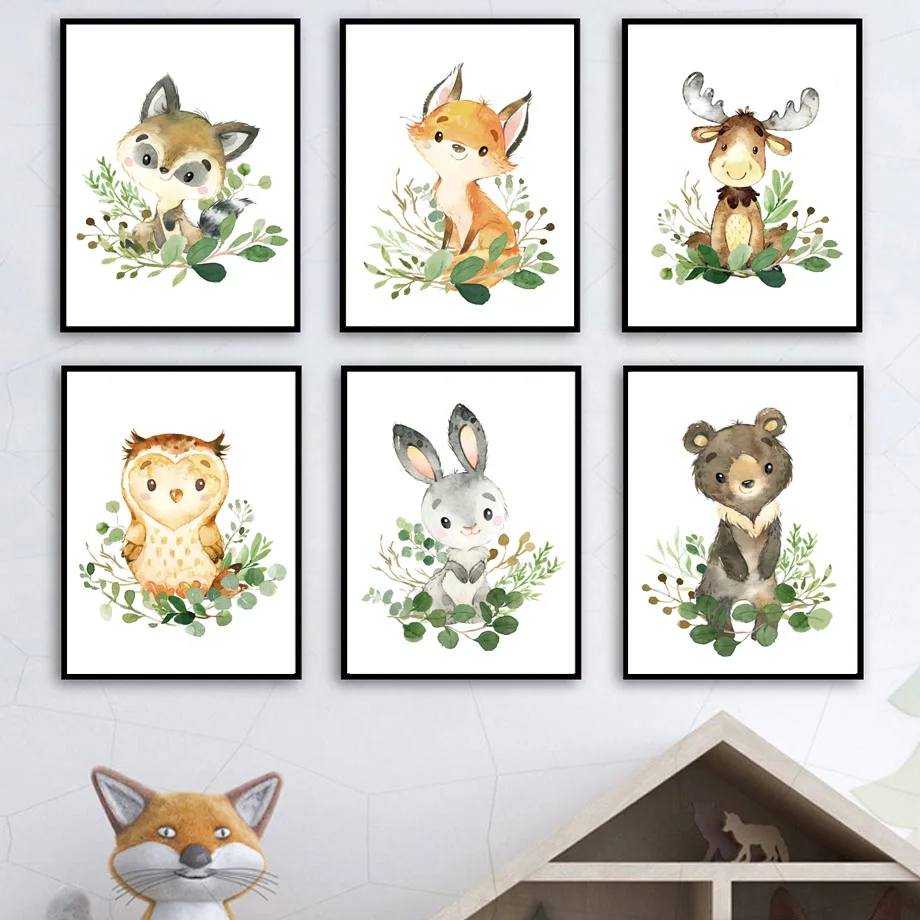 Deer Owl Bear Rabbit Fox Raccoon Animal Wall Art Canvas Painting Nordic Posters And Prints Wall Pictures Kids Room Nursery Decor
Deer Owl Bear Rabbit Fox Raccoon Animal Wall Art Canvas Painting Nordic Posters And Prints Wall Pictures Kids Room Nursery Decor