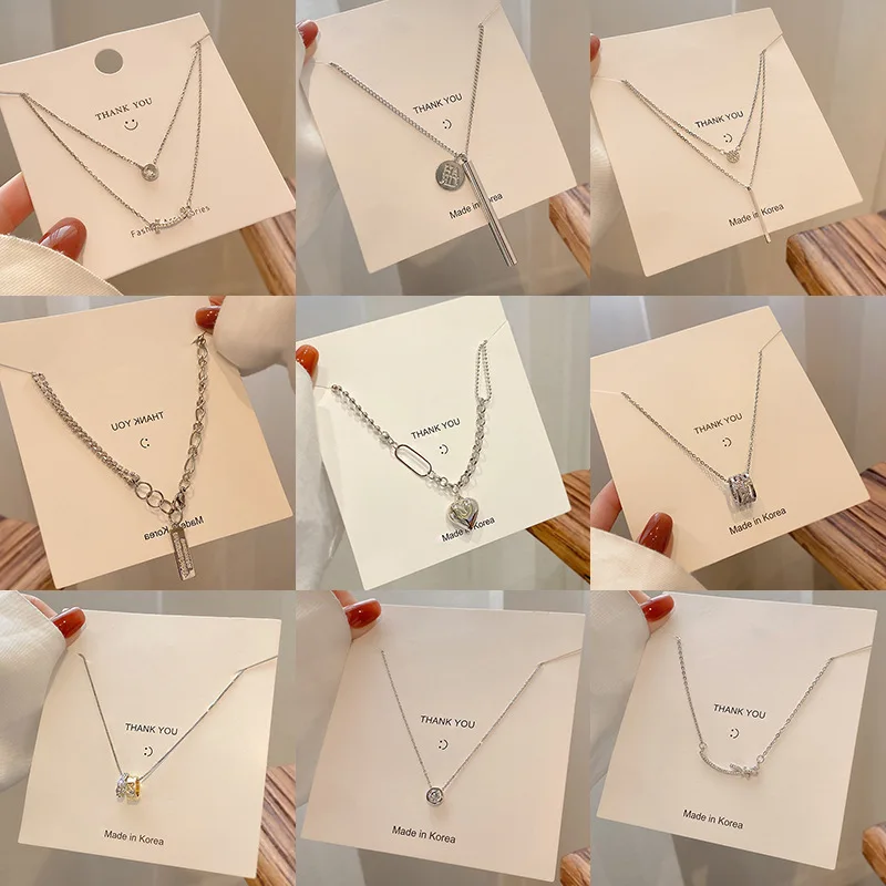 Silver Heart-shaped Smiley Face Pendant Necklace Butterfly Bunny Animal Chain Letter Star Flower Double Rectangle Round Gift
Silver Heart-shaped Smiley Face Pendant Necklace Butterfly Bunny Animal Chain Letter Star Flower Double Rectangle Round Gift