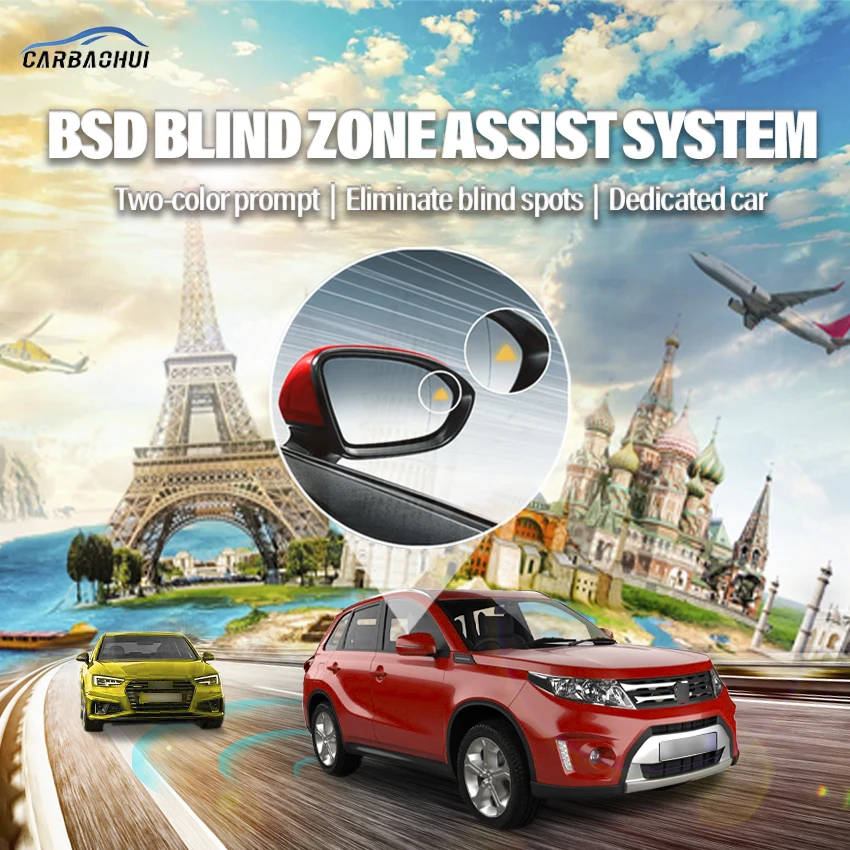 

Millimeter Wave Radar blind spot detection system BSD BSA BSM Monitoring Change Lane Parking assist For Suzuki Vitara 2011-2021
