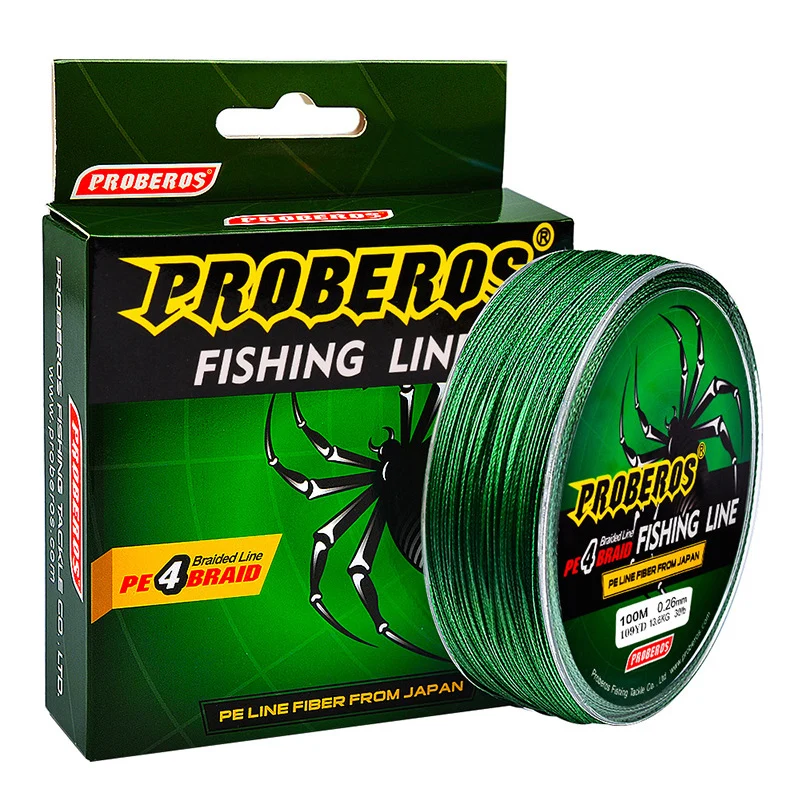 

Super Strong Braided Fishing Line Abrasion Resistant 4 Strands PE Multifilament Braided Fishing Lines 6LB-100LB Accessories