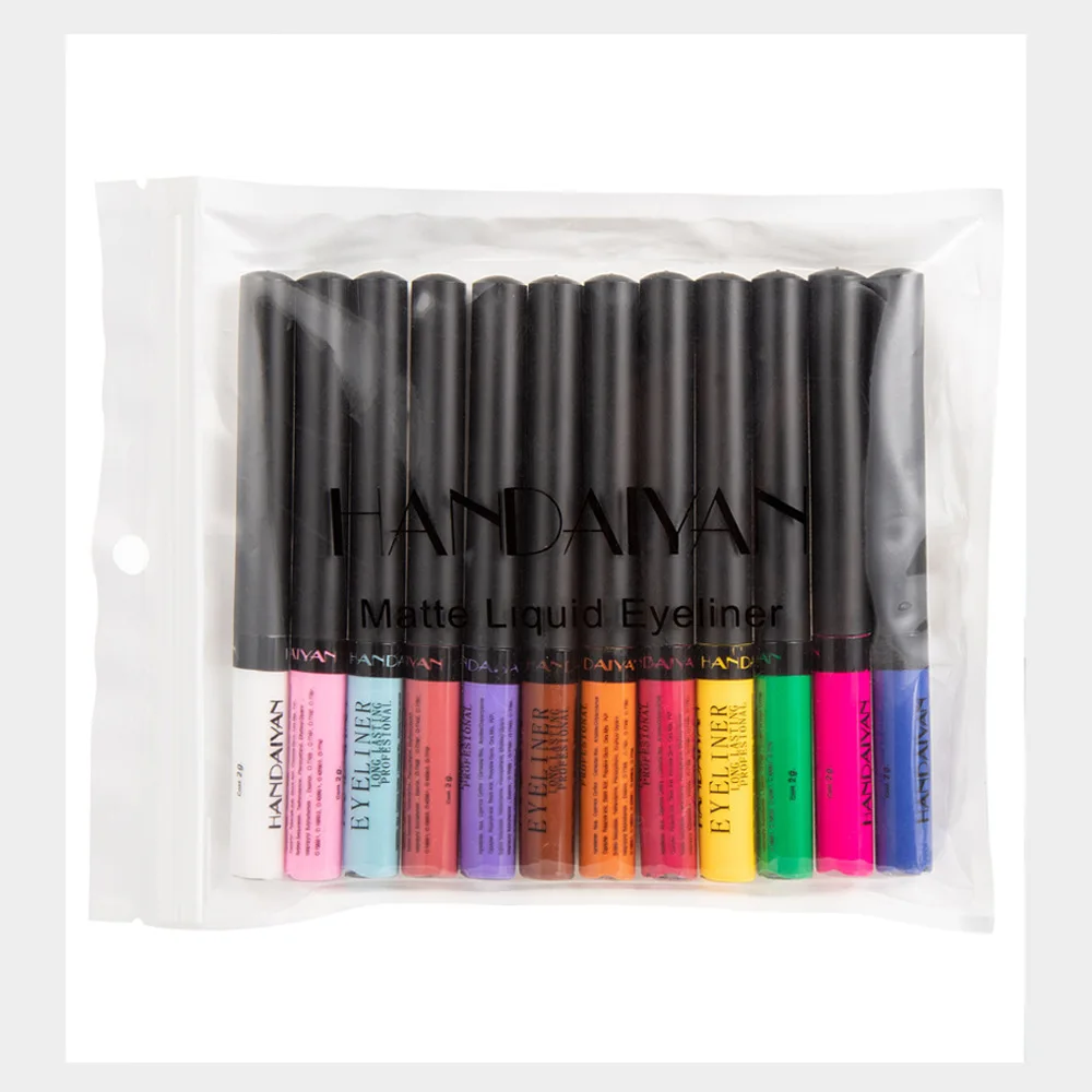 12Colors Matte Liquid Eyeliner Pen Waterproof Easy To Wear Makeup Eye Liner Blue Green Yellow Long Lasting Cosmetics Beauty Tool
12Colors Matte Liquid Eyeliner Pen Waterproof Easy To Wear Makeup Eye Liner Blue Green Yellow Long Lasting Cosmetics Beauty Tool