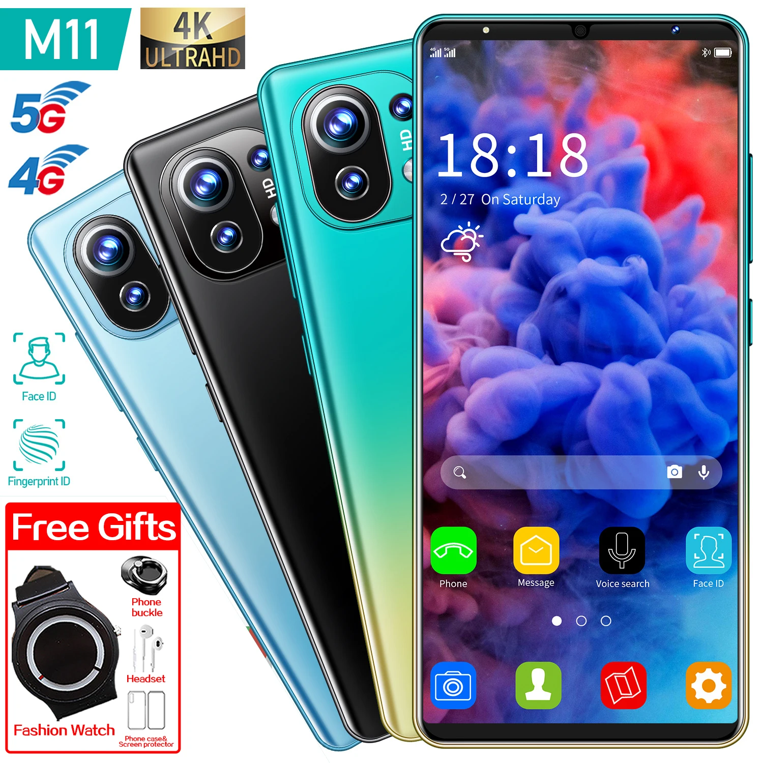M11 Smartphone 5200mAh Battery12+512GB 10Core 6.1Inch SIM Dual Standby Support Face ID 5G Global Version Android CellPhone
M11 Smartphone 5200mAh Battery12+512GB 10Core 6.1Inch SIM Dual Standby Support Face ID 5G Global Version Android CellPhone