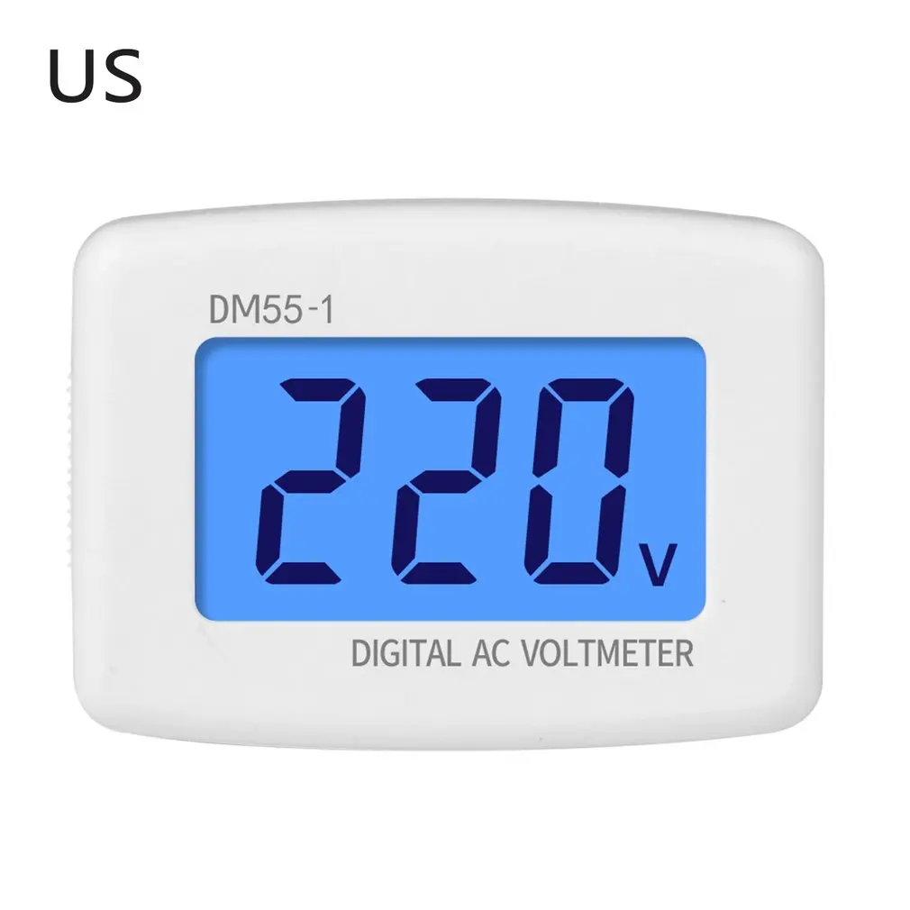 AC 80-300V Digital Voltmeter EU US AU Plug Volt Meter Socket Voltage Tester LCD Display Voltage Meter 110V 220V DM55-1
AC 80-300V Digital Voltmeter EU US AU Plug Volt Meter Socket Voltage Tester LCD Display Voltage Meter 110V 220V DM55-1