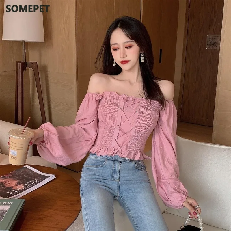 Shirts Women Square Collar Solid Bandage Sexy Korean Style Chic Leisure Vintage Streetwear Womens Daily Fashion New
Shirts Women Square Collar Solid Bandage Sexy Korean Style Chic Leisure Vintage Streetwear Womens Daily Fashion New