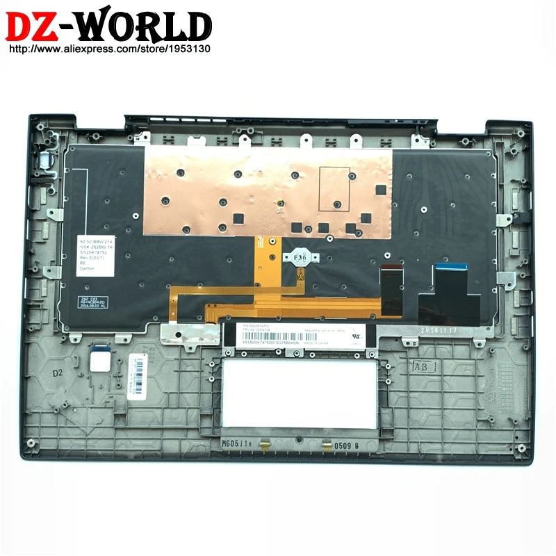 New C Cover Palmrest Upper Case With BE Belgium Backlit Keyboard for Lenovo Thinkpad X1 Carbon 4th Gen 4 Laptop 01AV197 01AV158
New C Cover Palmrest Upper Case With BE Belgium Backlit Keyboard for Lenovo Thinkpad X1 Carbon 4th Gen 4 Laptop 01AV197 01AV158