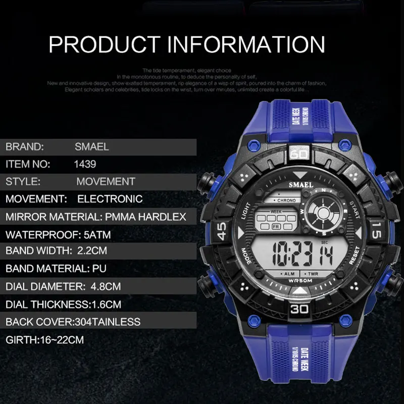 SMAEL Fashion Men's Watches Military Army Green Man Watch Waterproof Luminous Sports Watch Electronic Clock Relogio Masculino
SMAEL Fashion Men's Watches Military Army Green Man Watch Waterproof Luminous Sports Watch Electronic Clock Relogio Masculino