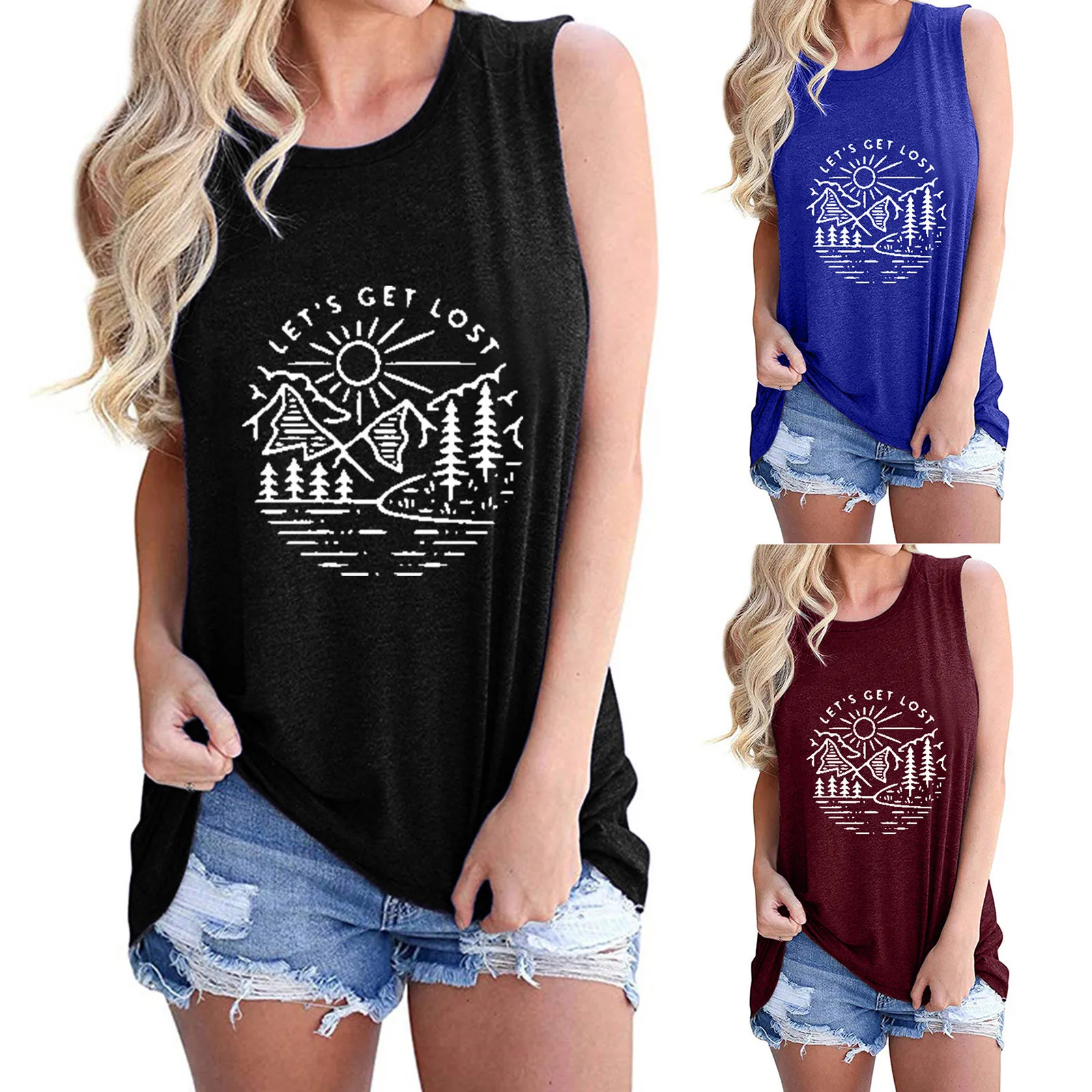 Tank Top Women Letters Printing Sleeveless O-neck Vest Tank Shirt Tunic Blouse Tops Pattern Summer Dress Sleeveless Refreshing
Tank Top Women Letters Printing Sleeveless O-neck Vest Tank Shirt Tunic Blouse Tops Pattern Summer Dress Sleeveless Refreshing