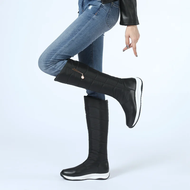 New winter warm women snow boots natural Genuine leather Knee high snow boots waterproof leisure Sports boots -30 degrees shoes
New winter warm women snow boots natural Genuine leather Knee high snow boots waterproof leisure Sports boots -30 degrees shoes